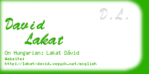 david lakat business card